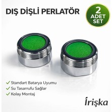 irişka Batarya Ucu Perlatör Batarya Başlığı Süzgeçli -Dış Dişli