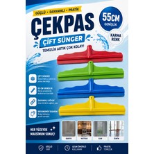 Güzelyüz Avm Çift Süngerli Çekpas 55CM Sapsız Yer Çekpası Çekçek Yer Silecek Yersil