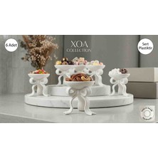 Xoa Collection Vionella | Fiyonklu Dekoratif Şekerlik & Lokumluk | Modern Tasarım Sunumluk | 3D Baskı Premium Plastik Kase | Kahve Yanı Şık Sunumluk