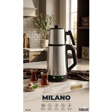 Troya TR-537 Milano Inox Paslanmaz Çelik Çay Makinesi, Elektrikli Çaycı