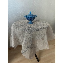 Zesa Home Fiskos Masa Örtüsü Tül Güpürlü Çeyizlik