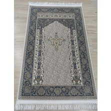 Pırlanta 100 Tarak Ipeksi Seccade Krem Dark Blue