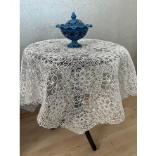 Zesa Home Fiskos Masa Örtüsü Tül Güpürlü Çeyizlik
