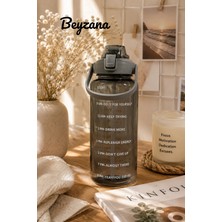 Empressco Şeffaf 2000 ml Motivasyon Matara, Sağlıklı ve Şık Su Şişesi