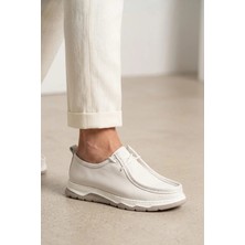 Ayakkabı Fuarı Luciano Bellini 26K-E16403 Formal Erkek Casual Ayakkabı Krem