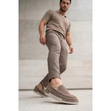 Ayakkabı Fuarı Luciano Bellini 26K-C27711 Formal Erkek Casual Ayakkabı Vizon