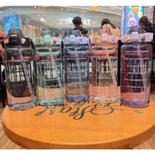 Empressco Şeffaf Motivasyonel Matara 2000 Ml, Bpa Free, Şık ve Dayanıklı Suluk