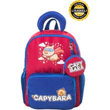 Capybara Orijinal Lisanslı Çocuk Okul / Anaokulu Çantası – Su Geçirmez, Hafif, Ön Cepli, Canlı Renk