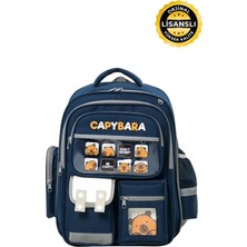 Capybara Orijinal Lisanslı Okul Çantası – Fonksiyonel, Su Geçirmez, Cepli, Erkek/kız Çocuk Çantası