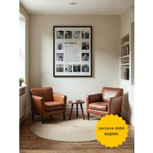 Fuart.Co Babalara Özel Kişiye Özel Poster, 12 Fotoğraflı Babalar Günü Posteri,çerçevesiz Poster