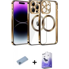Marsilyan™- iPhone 13 Pro Max Kılıf Pusula Form - Siyah Bilvis 5in1 5d Magic Hayalet Cam Ekran Koruyucu + Shine Kamera Lens Koruma Cam - Mı