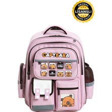Capybara Orijinal Lisanslı Okul Çantası – Fonksiyonel, Su Geçirmez, Cepli, Erkek/kız Çocuk Çantası