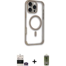 Marsilyan™- iPhone 14 Pro Max Kılıf Eksen Klasik Koleksiyonu - Siyah Joko Magic 5d Hayalet Cam + Gold Bilvis Titan Kamera Lens