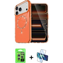 Marsilyan™- iPhone 17 Pro Kılıf Kıvılcım Form Prime - Siyah 3D Antistatik Seramik Nano Ekran Koruyucu + Raze Metal Kamera Lens - Gs