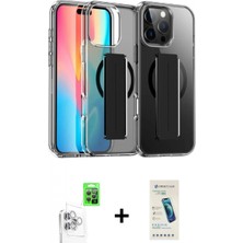 Marsilyan™- iPhone 16 Pro Kılıf Nova Işık Koleksiyonu - Şeffaf Pasifik Cam Ekran Koruyucu + Raze Metal Kamera Lens - Bz
