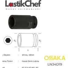 Osaka 19 mm 3/4 Derin Lokma