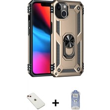Marsilyan™- iPhone 14 Kılıf Ahenk Klasik Koleksiyonu - Siyah Joko Magic 5d Cam + Diamond Kamera Lens - Kı