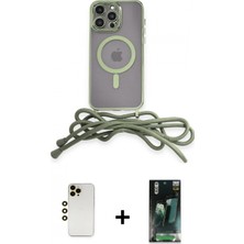 Marsilyan™- iPhone 12 Pro Kılıf Eksen Özel Seri - Siyah 360 Mat Full Body Arka Koruyucu + Gold Shine Kamera Lens