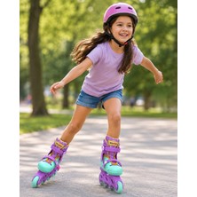 Arlina Home Kids Arka Tekerler Ayarlanabilir Çocuk Pateni Mor 27-30