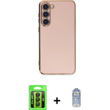 Marsilyan™- Galaxy S23 Kılıf Yankı Serisi - Siyah Joko Magic 5d Cam + Siyah Raze Metal Kamera Lens