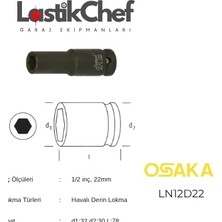 Osaka 22 mm 1/2" Derin Lokma