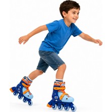 Arlina Home Kids Arka Tekerler Ayarlanabilir Çocuk Pateni Mavi 27-30