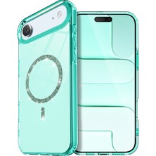 Semeglbl Newface  Iphone 17 Air Live Diamond Magsafe Kapak - Yeşil