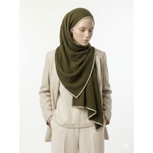 Ang-Scarf 75 x 180 Haki Renk Müslin Şal - Ağırlık Yapmaz - Ütü Gerekmez - Dört Mevsim Kullanıma Uygun - Kayma Yapmaz
