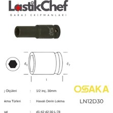 Osaka 30 mm 1/2" Derin Lokma