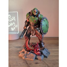 Pilovestik Elle Boyanmış Doom Slayer Figürü – 16K Reçine, Oyun Koleksiyon Ürünü