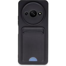 Ulugo Xiaomi Redmi A3 4g Kılıf Kelvin Kartvizitli Silikon - Siyah