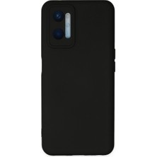 Ulugo Oppo A96 Kılıf Nano Içi Kadife Silikon - Siyah