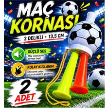 Eneci 2 Adet Güçlü Ses Maç Kornası Şık Tasarım Plastik 3 Delikli