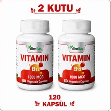 İlim Vitamin B12 1000 Mcg 2 Kutu 120 Kapsül – B12 Takviye Edici Gıda