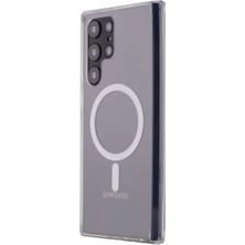 Ulugo Samsung Galaxy S22 Ultra Kılıf Magneticsafe Şeffaf Silikon - Şeffaf
