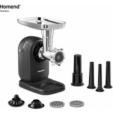 Homend Paslanmaz Çelik Gövdeli Güçlü Kıyma Makinesi 1200W Çok Amaçlı Mutfak Kullanımı Için Pratik Et Çekme ve Sosis Hazırlama Aparatlı Kompakt Tasarım