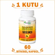 İlim Biotin 5000 Mcg 60 Bitkisel Kapsül – Biotin Takviye Edici Gıda