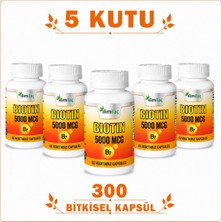 İlim Biotin 5000 Mcg 5 Kutu 300 Bitkisel Kapsül – Biotin Takviye Edici Gıda