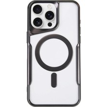 Ulugo Apple Iphone 14 Pro Max Kılıf Boyi Magsafe Silikon Kapak - Siyah