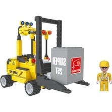 Erdo Ticaret Forklift Seti, 195 Parça ile Inşaat Oyunları Için Eğlenceli Model