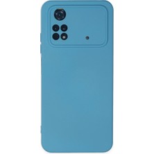 Ulugo Xiaomi Poco M4 Pro 4g Kılıf Nano Içi Kadife Silikon - Mavi