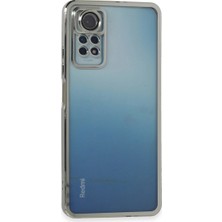 Ulugo Xiaomi Redmi Note 11 Pro Kılıf Razer Lensli Silikon - Gümüş