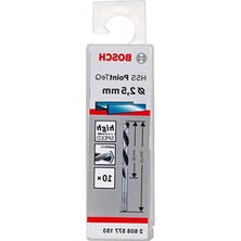 Erdo Ticaret Bosch Professional 10 Adet Hss Spiral Matkap Ucu Pointteq (Metal Için, 2,5 x 30 x 57 Mm, Matkap Aksesuarı)