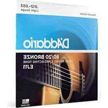 Erdo Ticaret Akustik Gitar Tel Seti - 80/20 Bronze, Light Gauge
