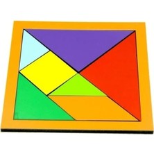 Erdo Ticaret Ahşap Renk Tangram - 11 x 11 cm