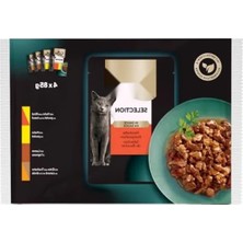 Erdo Ticaret Yetişkin Kediler Için Etli Yaş Mama, 4'lü Paket, 340 G