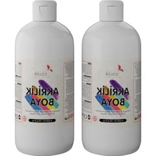 Erdo Ticaret Beyaz Akrilik Boya Seti - 2X500GR