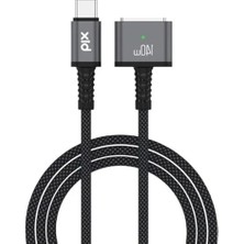 Erdo Ticaret Manyetik Örgülü Hızlı Şarj Kablosu, 140W Type-C, 2 Metre Uzunluk, Macbook Uyumlu