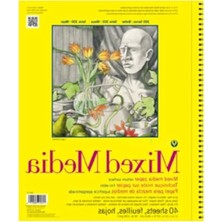 Erdo Ticaret Karışık Ortam Kağıt Pedi, Yan Tel Ciltli, 11X14 Inç, 40 Yaprak