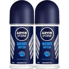 Erdo Ticaret Erkek Roll On Deodorant, 50 ml x 2 Adet, 48 Saat Koruma